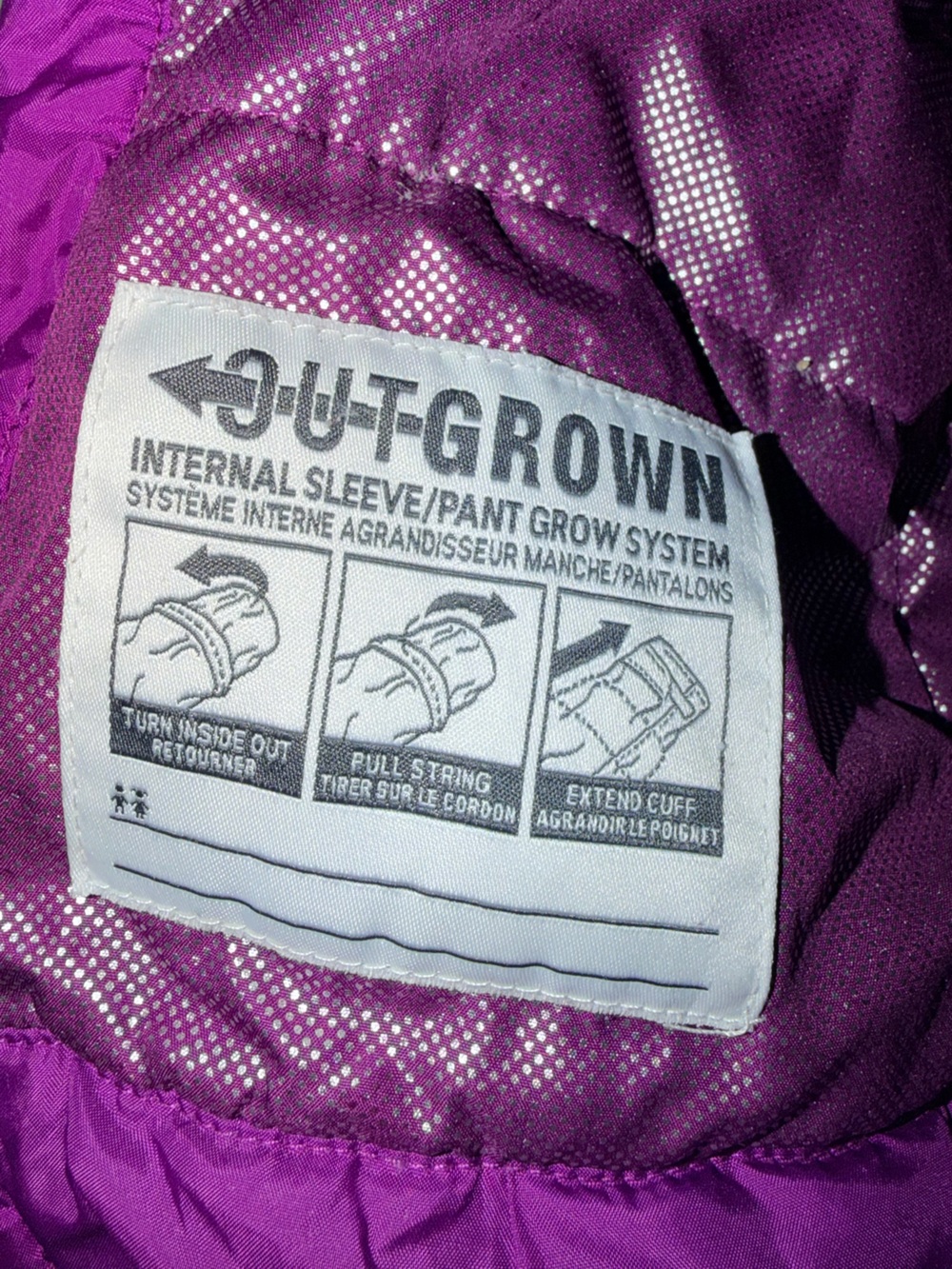 Columbia Girls Interchange Winter Jacket Black Gray Purple Size XS 6/6X - Picture 6 of 7